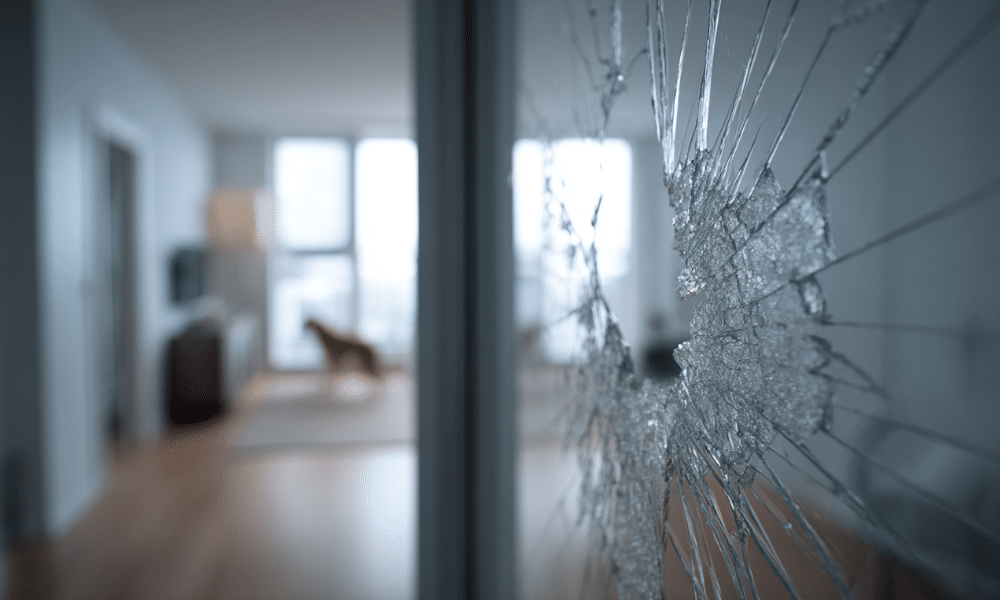 Broken glass in your own home